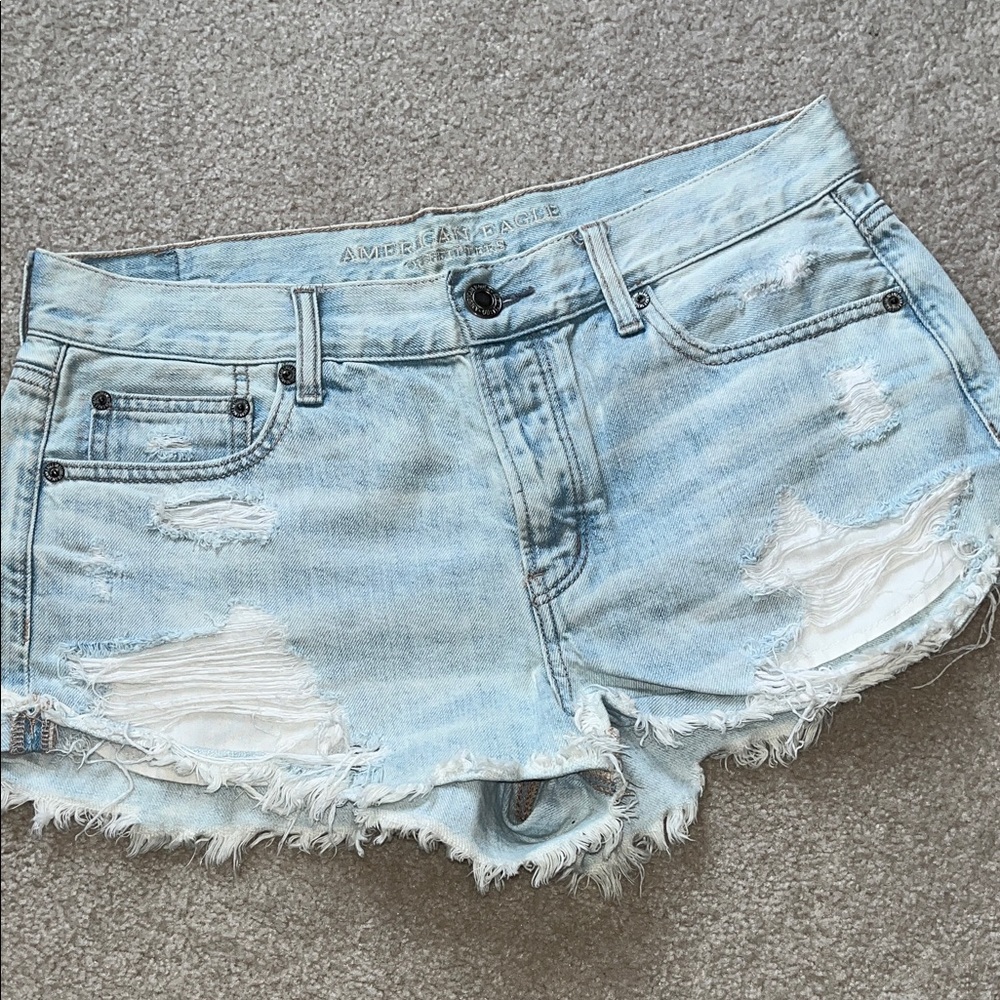 AEO Destroyed Denim Shorts